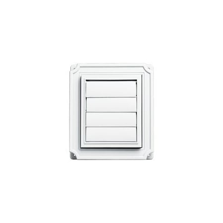 BUILDERS EDGE 140037079001 Exhaust Vent, 12 Sq-in Net Free Ventilating Area, White